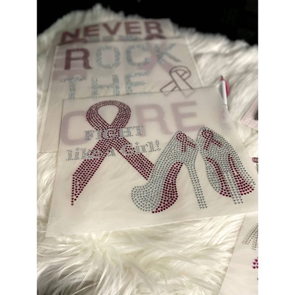 Breast Cancer Awarness 7pc Bling Set - Picture 3 of 6